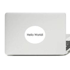 Imagem de Adesivo de notebook com emblema de vinil Hello World Interface do programador