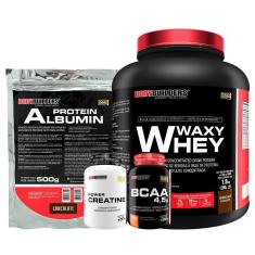 Imagem de Kit Waxy Whey 2Kg + Albumina 500G + Bcaa 100G