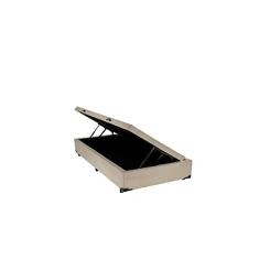Imagem de Cama Box Baú Solteirao King Suede Bege com 203x96x44cm