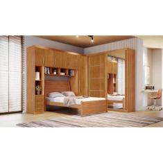Imagem de Modulado casal  MDF espelho Cama Siena 2,99x2,21m - Luna-Nature - Bianchi Móveis