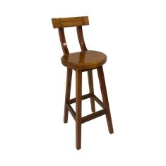 Imagem de Banqueta de Madeira Girafa com Encosto Natural