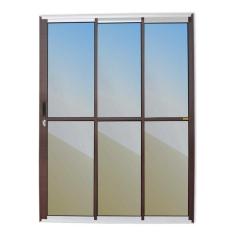 Imagem de Porta De Correr 3 Folhas 1/3 Super Vidro Reflex 210cm X 150cm