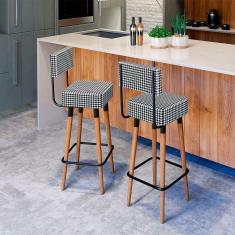 Imagem de Kit 2 Banquetas Barcelona Cor Cardan - Speciale Home Cardan