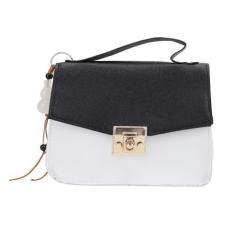 Imagem de Bolsa Fofa Feminina Bolsa de Ombro Alça Superior Com Design de Bloqueio de Cor Adequada para Qualquer Idade (Preto)