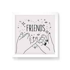 Imagem de Arte Maníacos Quadro Decorativo Friends Dedinhos - 30x30cm (Moldura em laca )