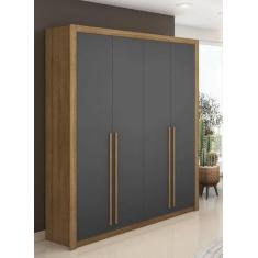 Imagem de Guarda Roupas 4 Portas 3 Gavetas Dubai Nature Alasca Vila Rica