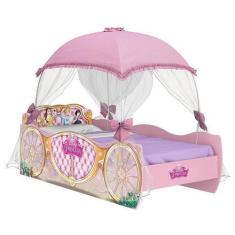 Imagem de Cama Infantil Princesas Disney Star Com Dossel Rosa - Pura Magia - Pur