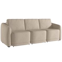 Imagem de Sofá Cama para Sala de Estar 4 Lugares 336cm Montserrat K01 Linho Bege - Lyam Decor