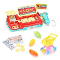 Imagem de Brinquedo Mercadinho Infantil Caixa Registradora Scanner Com Som - Toy