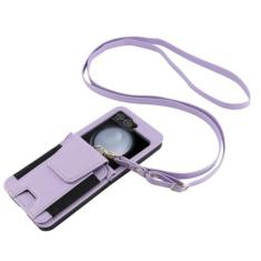 Imagem de Para Samsung Galaxy Z Flip 5 4 3 Flip5 Flip4 Flip3 Capa de telefone crossbody com suporte para cartões de proteção de dobradiça capa de couro, roxo claro, para Galaxy Z Flip3 5G