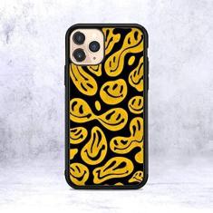 Imagem de Capa de silicone anti-derrapante smiley amarela para iPhone 12 mini 11 pro XS Max X XR 6 7 8 plus capa protetora anti-colisão TPU, A1, para iphone XS ou X