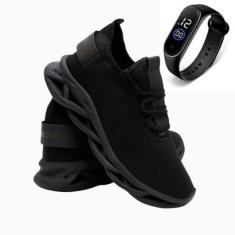 Imagem de Tênis Masculino Gmm Shoes Esporte Caminhada Academia Dia a Dia + Relógio-Masculino