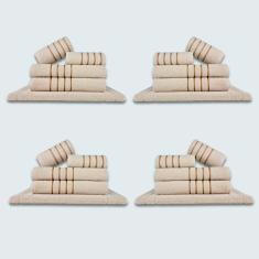 Imagem de Jogo De Toalhas 20 Pçs Coleção Dubai 100% Algodão Bege