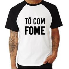 Imagem de Camiseta Raglan Tô Com Fome - Foca Na Moda