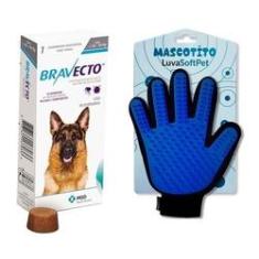 Imagem de Bravecto Remédio para Carrapato e Pulga em Cachorro 20 a 40kg 1000mg + Luva Azul