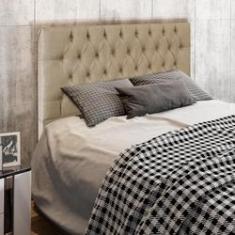Imagem de Cabeceira Cama Box Casal 140cm Diamante D10 Linho Bege - Mpozenato