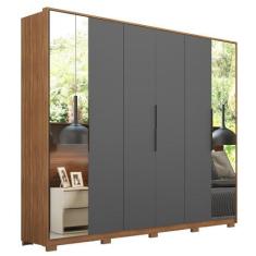 Imagem de Guarda Roupa Casal Com Pés 6 Portas 2 Com Espelhos  Atrice D02 Amendol