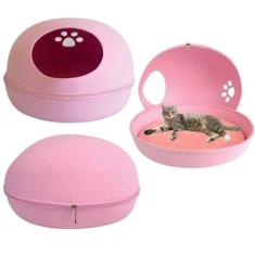 Imagem de Cama Casinha Toca Grande Caminha Casa Para Gatos Pets Com Almofada Sup