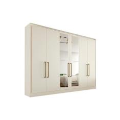 Imagem de Guarda Roupa Casal 6 Portas E 6 Gavetas C Espelho Argos Off White Europa