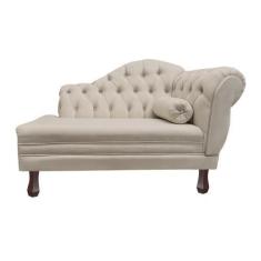 Imagem de Recamier Sofá Esquerdo Larissa 120cm Sala Corano Bege - INCASA DECOR -