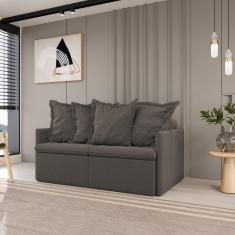 Imagem de Sofá Retrátil e Reclinável 3 Lugares 180cm Dália Cabecasa Madeiramadeira Grafite