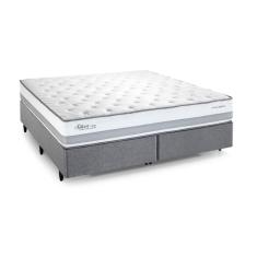Imagem de Cama Box King Size Herval Silver com Pillow Top e Molas Ensacadas 69x139x203cm - Cinza