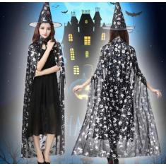 Imagem de kit 2 Pçs / Conjunto Capa E Chapéu Infantil De Bruxa Para Fantasia De 