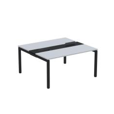Imagem de Mesa Plataforma Dupla com pé de aço para Coworking 150X140/2P PDC15/14/2P Cinza/Preto