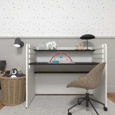 Imagem de Escrivaninha/Mesa Infantil com Regulagem de Altura Branco/Preto