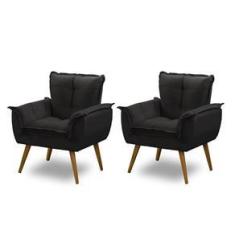 Imagem de Kit 02 Poltronas Decorativa Opala Luxo   ADONAI ESTOFADOS