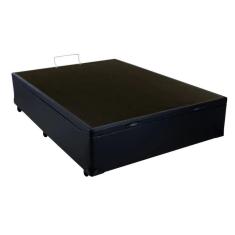 Imagem de Cama Box Baú Casal Industrial AColchões Corino Preto 41x138x188