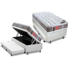 Imagem de Cama Box Baú C/Auxiliar Solteiro: Colchão Molas Castor Pocket Light St