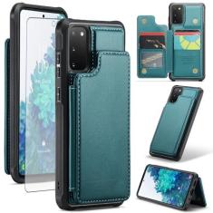 Imagem de Asuwish Capa de telefone para Samsung Galaxy S20 FE 5G 6,5 polegadas capa carteira com protetor de tela e bloqueio de RFID suporte para cartão celular S 20 EF UW S20FE5G S20FE 20S S2O Fan Edition 4G