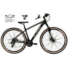 Imagem de    Bicicleta aro 29 Ksw Xlt 24v Câmbios Shimano Freios Hidráulicos Garfo com Suspensão Pneu Faixa Bege - Preta\Preto