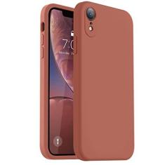 Imagem de Vooii Capa compatível com iPhone XR, silicone líquido atualizado com [bordas planas] [proteção da câmera] [forro de microfibra macio antiarranhões] capa de celular para iPhone 10 XR 6,1 polegadas -