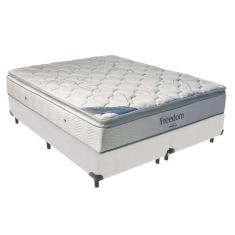Imagem de Cama Box King E Colchão Freedom Ortobom D33 Cor:branco