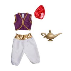 Imagem de Fantasia Alladin Luxo Adulto Completo com Lâmpada Príncipe Místico Sheik Festa Árabe Cosplay Carnaval Dia das Crianças