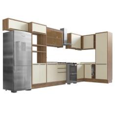 Imagem de Cozinha Modulada De Canto Herval Ten, 15 Peças E Tampos 100% Mdf, 521