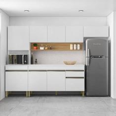 Imagem de Armários para Cozinha com Balcão com Tampo Line 150cm Freijó