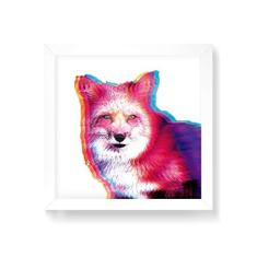 Imagem de Arte Maníacos Quadro Decorativo Raposa 3D - 30x30cm (Moldura em laca )
