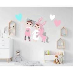 Imagem de Adesivo De Parede Decoração Quarto De Meninas Boneca Mitoo