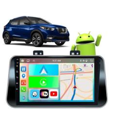 Imagem de Kit Multimidia CarPlay Android 9 2GB 32GB  Kicks 2016-2023 + Câmera - 