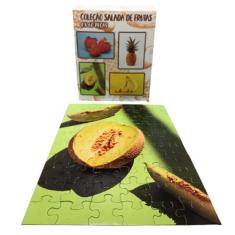 Imagem de Super Kit 4 Quebra-Cabeças 60 Peças Frutas Cognitivo - Reidopendrive