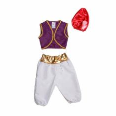 Imagem de Fantasia Alladin Luxo Adulto Completo Príncipe Místico Sheik Festa Árabe Cosplay Aniversário Carnaval Dia das Crianças