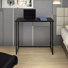 Imagem de Escrivaninha Industrial Aço Dobrável Computador Home Office Mesa Estud