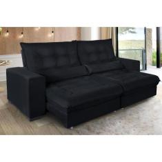 Imagem de Sofá Retrátil Reclinável Miami 3,10M C/ Molas Ensacadas Suede - Sofá C