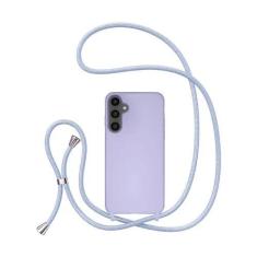 Imagem de UEEBAI Capa de telefone com cordão transversal para Samsung Galaxy A55 5G, capa de telefone de silicone com alça de colar ajustável, cinto macio, cordão de pescoço, cordão à prova de choque, capa