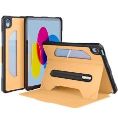 Imagem de UZBL Capa para iPad 10ª geração 10,9 polegadas (2022) capa protetora de couro vegano premium com suporte magnético e suporte para lápis (modelo # s A2696, A2757, A2777)