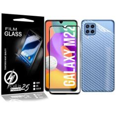 Imagem de Película Vidro 3D + Película De Carbono Compatível Galaxy M22 M225 - C