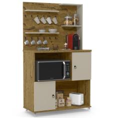 Imagem de Armário Multiuso 2 Portas Cantinho Do Café Aconchego Nature Off White